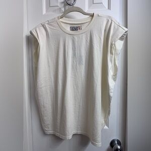 Sandrine Rose Cloud Shoulder Padded T-Shirt, Oversized Size Small, New with Tags